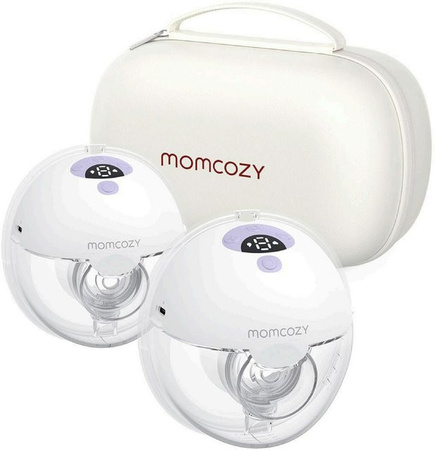 Momcozy M5 Doppelte elektrische Milchpumpe in Lila und Weiß, BPA-frei und wiederaufladbar
