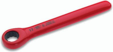 Cimco Ratschen-Einringschlüssel aus Chrom-Vanadium in Rot mit Schlüsselweite 17 mm - Bild 1