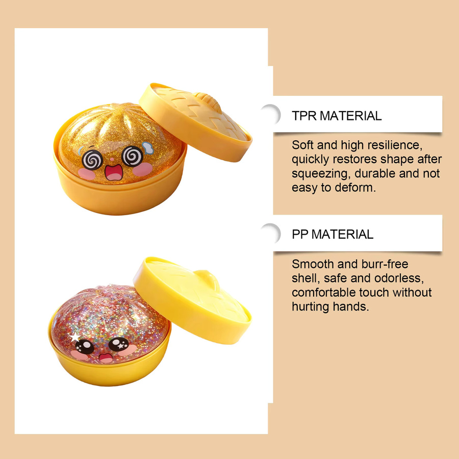 Needoh Squishies Spielzeug-Quetschbrötchen, pink, transparent, 2-teiliges Set - Bild 2