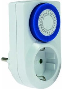 AS Schwabe 24030 Steckdosen-Zeitschaltuhr analog mit Tagesprogramm, Weiß, 3500W, IP20 - Bild 1