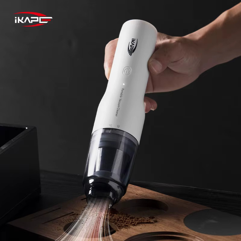 IKAPE Kaffeesatz-Staubsauger in Weiß, tragbarer kabelloser Hand-Barista-Reiniger mit Saug- und Gebläsefunktion für Bar, Auto oder Desktop - Bild 3