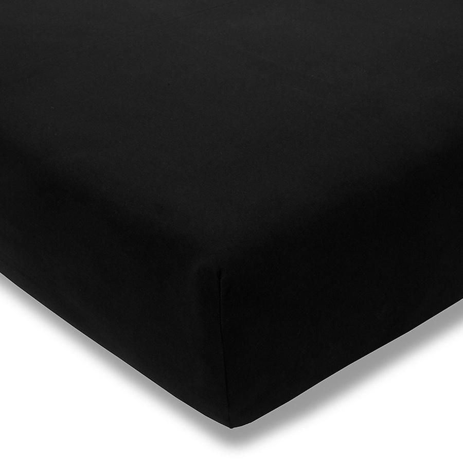 Estella Spannbetttuch aus Zwirnjersey in Schwarz, B/T: 100 x 200 cm - Bild 1