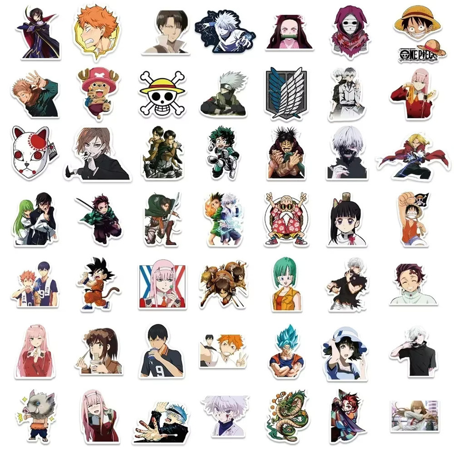 Bandai Anime-Aufkleber, Bunt, 300-teiliges Set - Bild 3