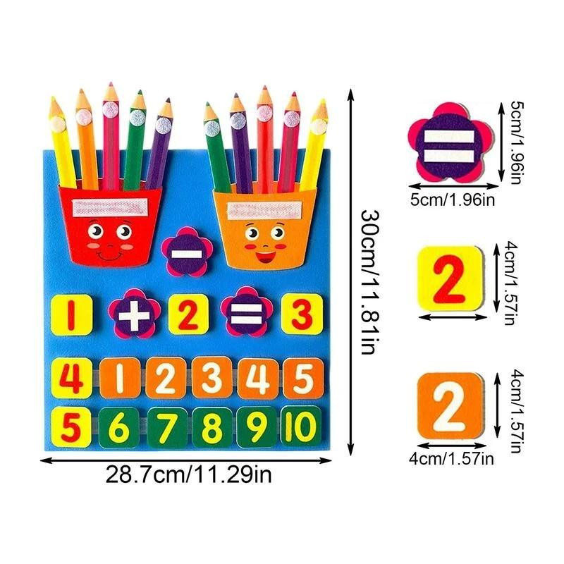 Affenmann Mathe Spielzeug Filz Zahlen Zählen für Kleinkinder 3-6 Jahre - Bild 2