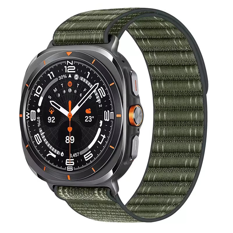 Uhrenarmband Nylon, Weiß, Samsung Galaxy Watch Ultra/Ultra2025 47mm, Unisex - Bild 3