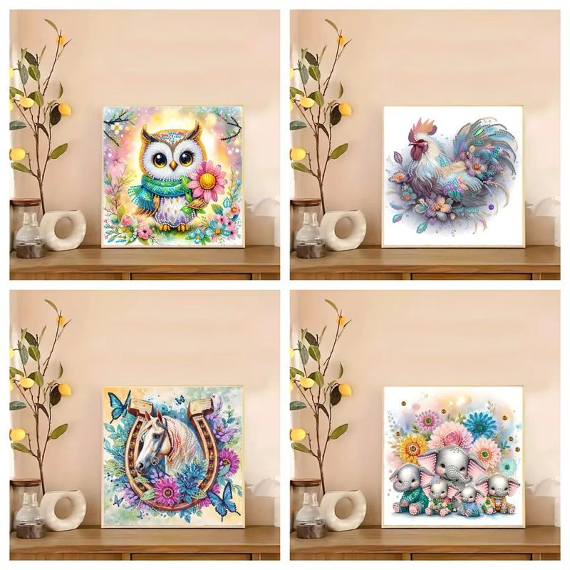 5D DIY Cartoon-Tier Diamantgemälde als Kristallleinwand in Mehrfarbig für Anfänger - Bild 3