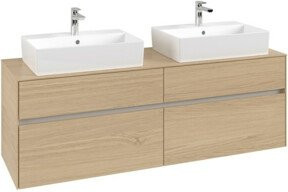 V&B Waschtischunterschrank Collaro für 2 Waschbecken in Nordic Oak, B/H/T: 160 x 54,8 x 50 cm - Bild 1