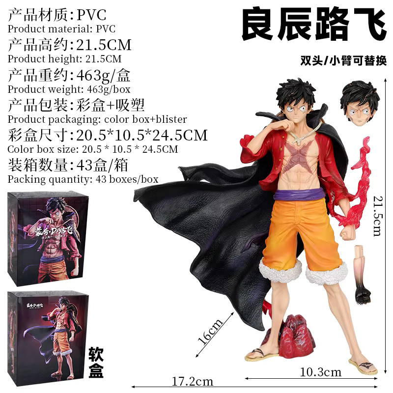 Bandai One Piece Ruffy Figur, Kaidou Duell, Einzelfigur, 17cm - Bild 3