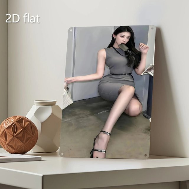 CIFBUY Elegante Metall-Wandkunst mit weiblicher Silhouette als wetterfeste 2D-Flacheisen-Dekoration für Innen- und Außenbereich - Bild 1