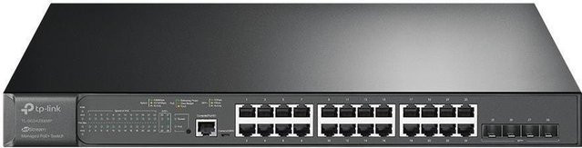 TP-Link JetStream SG3428XMP Rackmount Gigabit Managed Switch mit 24x RJ-45, 4x SFP+ und 384W PoE+ in Schwarz - Bild 1