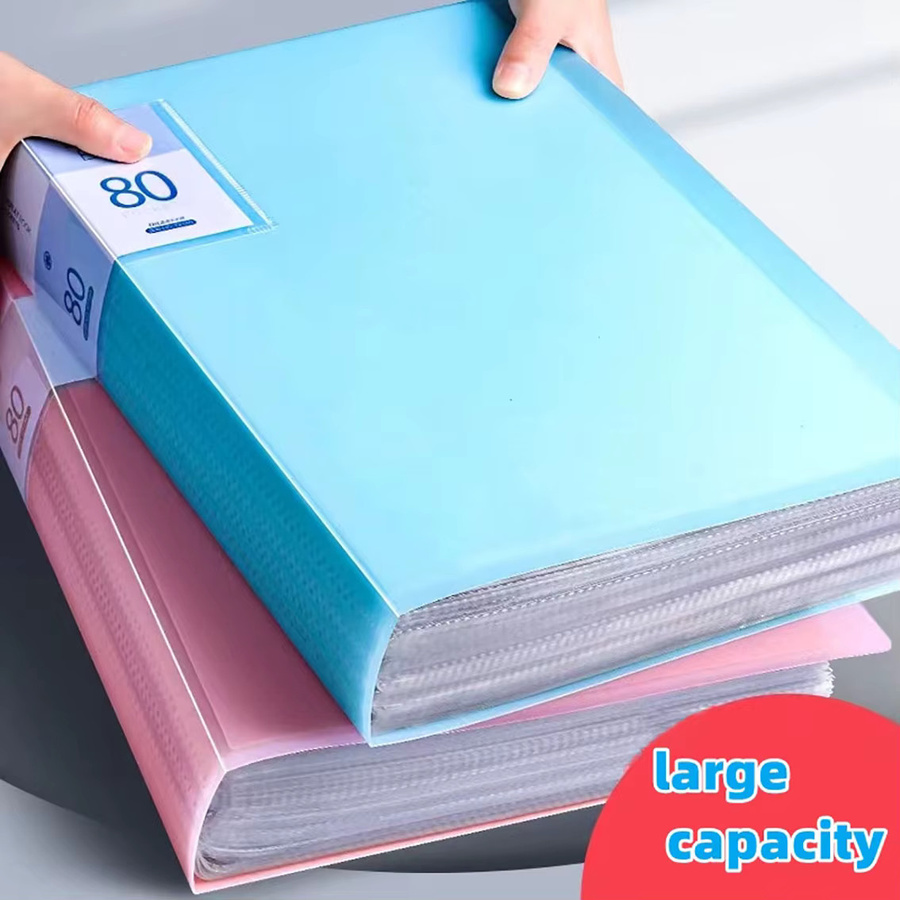 A4 Datenbuch Einsteckordner mit 60 Taschen in Grün und Transparent - Bild 1