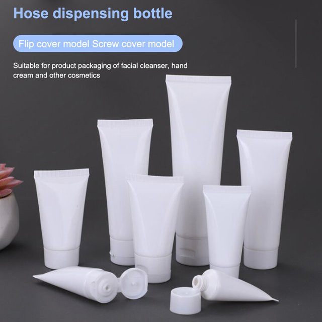 AESTHTANY Lotion-Quetschtuben, weiß, nachfüllbar, 10 Stück - Bild 1