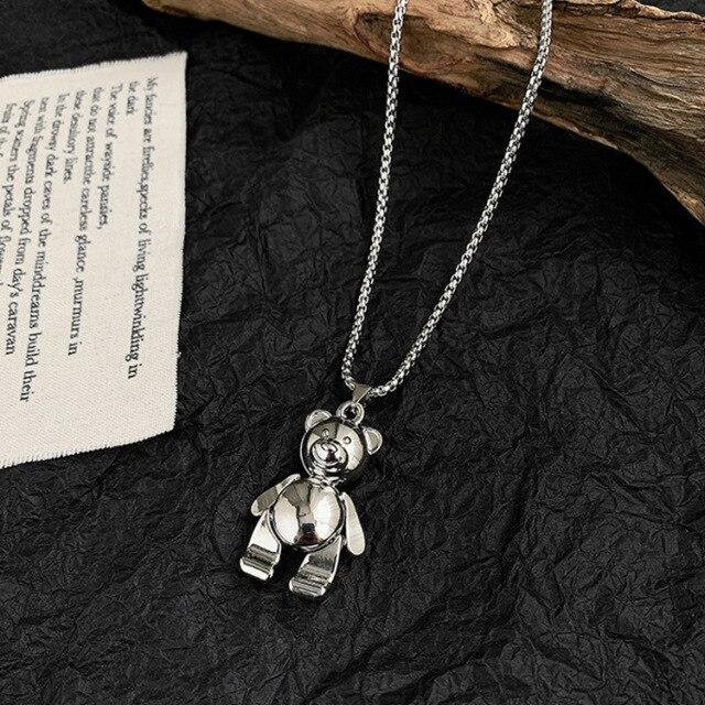 YIRAN Jewelry Halskette Teddybär Pullover, Zinklegierung, Schwarz, Damen - Bild 1