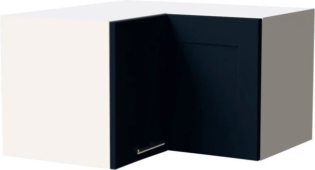 Feldmann-Wohnen Eckhängeschrank Oslo Küchenschrank in Weiß und Indigo Matt B/T/H: 60 x 60 x 36 cm - Bild 1