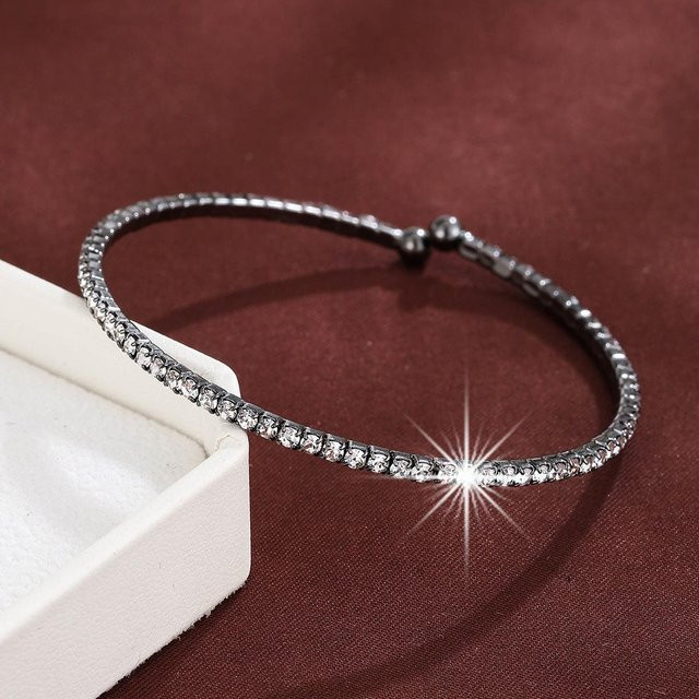 Wucifang Jewelry Armband, Titan, Schwarz, Zirkonia, Damen - Bild 1