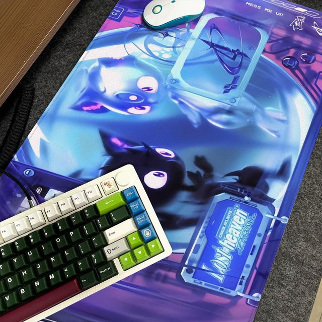 C-Chase Atlantic LOST IN HEAVEN Mauspad XXL rutschfeste Gamer-Tastaturunterlage in Schwarz/Mehrfarbig B/B/H: 90 x 40 cm - Bild 1