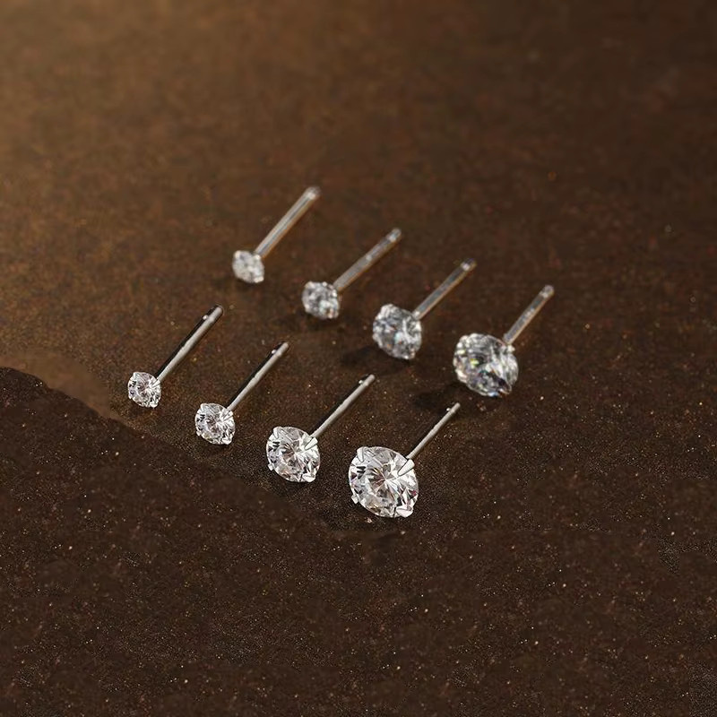 ALCADEN Ohrstecker, Zirkonia, Silber, Unisex - Bild 2