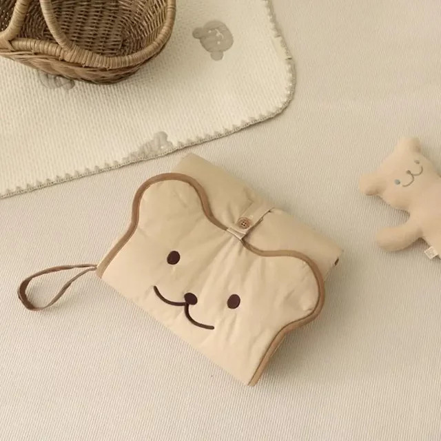 Tragbare und faltbare Baby-Wickelunterlage für unterwegs in Beige - Bild 1