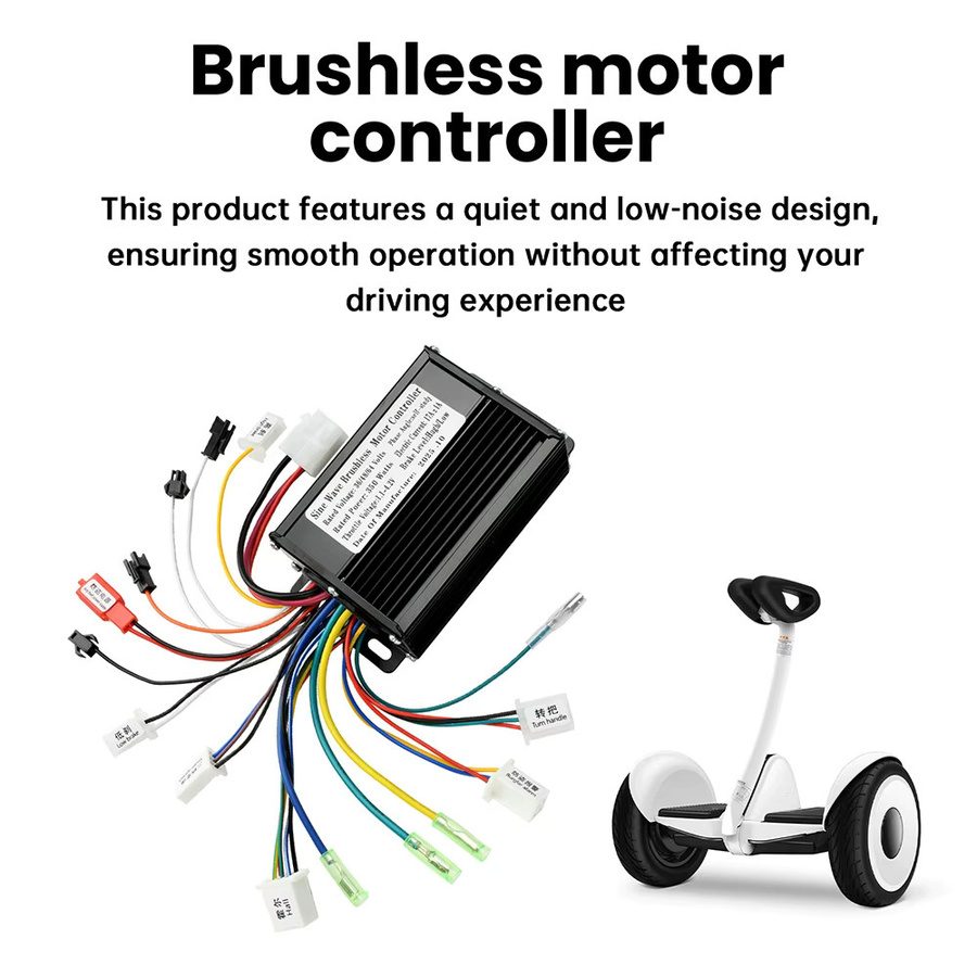 diymore Bürstenloser Gleichstrommotor-Controller für Elektrofahrräder und Elektroroller, 350 W, 36/48 V, Silber - Bild 2