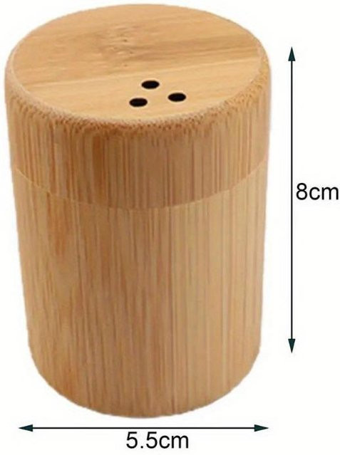 Love Home Garden Zahnstocher-Aufbewahrungsbox aus Bambus, runder und staubdichter Zahnstocherhalter in Braun - Bild 1