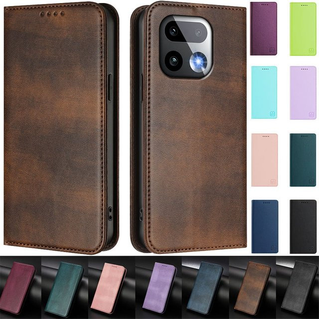 Magnetische Leder-Standhülle mit Brieftaschenfunktion für Realme 16 Pro+ in Blau - Bild 1