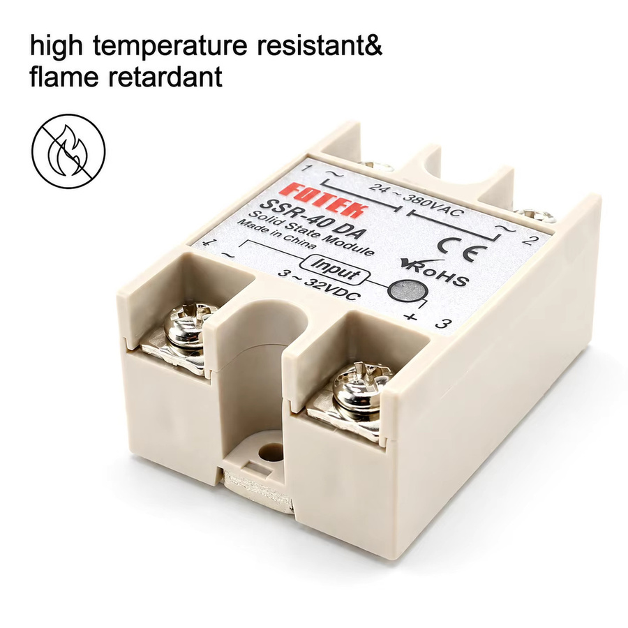 YJCAL Halbleiterrelais-Modul SSR-10DA 25DA 40DA 10AA 25AA 40AA zur Laststeuerung DC AC Einphasig 24-380VAC - Bild 3