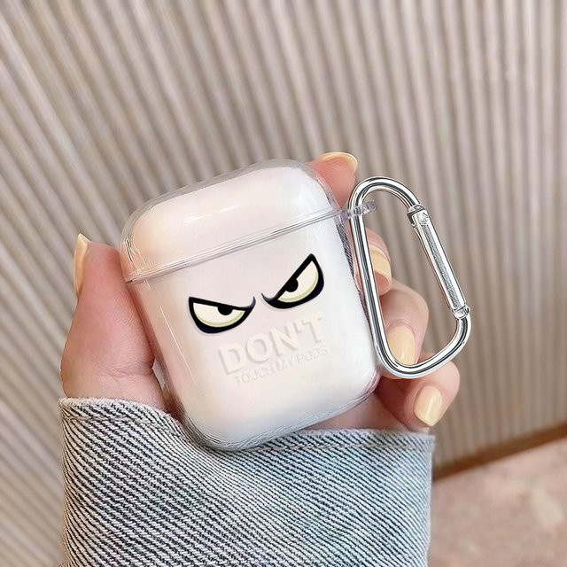 Don't Touch Case transparente TPU-Schutzhülle für AirPods Pro 3, Pro 2 und AirPods 4 mit Haken - Bild 1