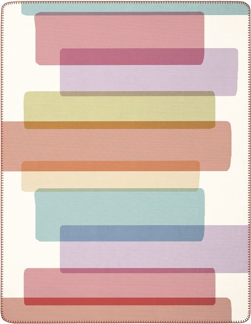 Biederlack Wohndecke Floating Forms modern gestreift in Multicolour - Bild 1