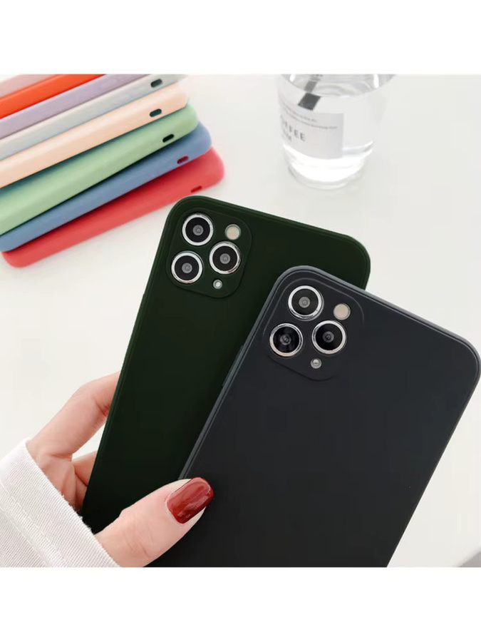 Luxuriöse Flüssigsilikon Handyhülle für iPhone 11 bis iPhone 17 Pro Max in Schwarz oder Weiß - Bild 4