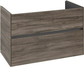 V&B Waschtischunterschrank Collaro in Stone Oak mit mittiger Waschtischöffnung, B/T/H: 96,1 x 48,0 x 61,0 cm - Bild 1