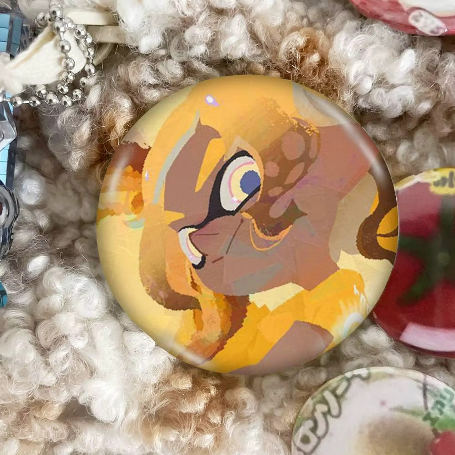 Brosche Splatoon 3, Cartoon, Rund, Unisex - Bild 5