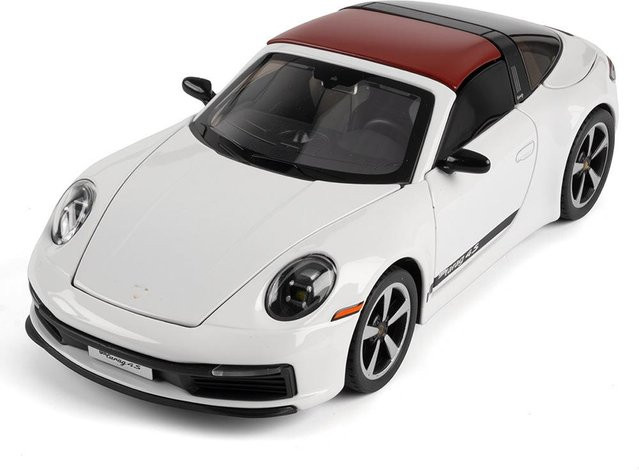 Linyi toy car 911 Targa Sportwagen Modell, 1:32, Metall, Weiß, ab 14 Jahren - Bild 1