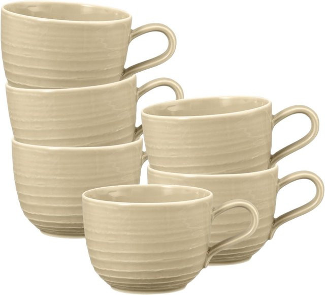 Seltmann Weiden Terra Kaffeetassen 6er Set Beige 260 ml - Bild 1