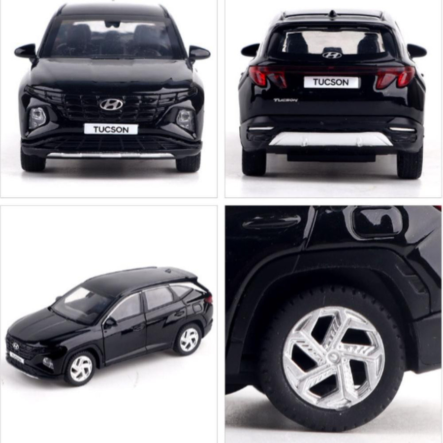 k BEE Hyundai Tucson 2020 Mini-Druckguss Metall 1/38 Schwarz - Bild 3
