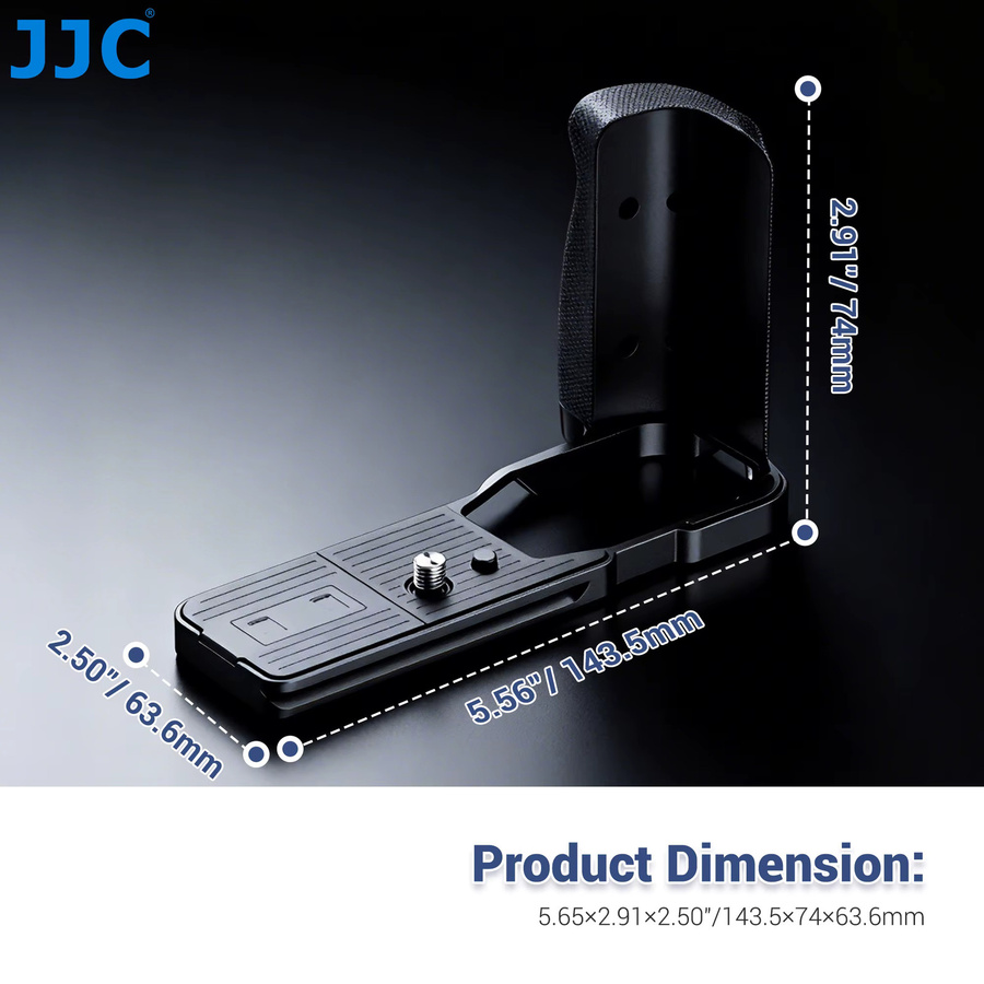 JJC L-Platte L-Halterung für Nikon Z R mit rutschfestem Aufnahmegriff und Arca Swiss Platte in Schwarz - Bild 6