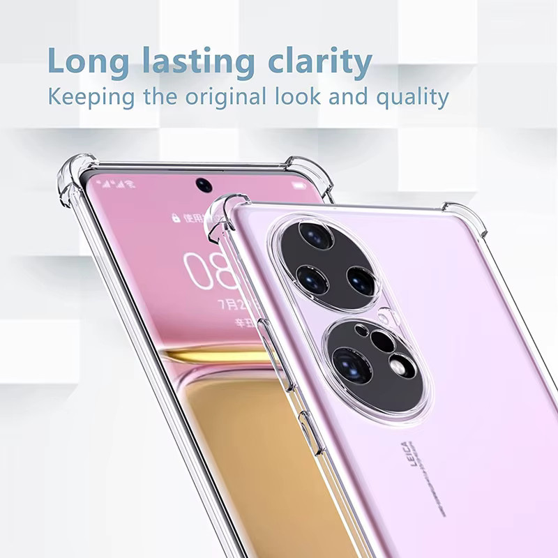Transparente TPU-Hülle für Huawei P70 Pro, P60, P50, P40 Pro und Pura 70, stoßfeste und ultradünne Handyhülle in Transparent - Bild 1