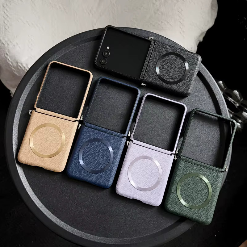 Retro Handyhülle aus PU-Leder mit Haken für Motorola Moto Razr, Farbe: Grün - Bild 3