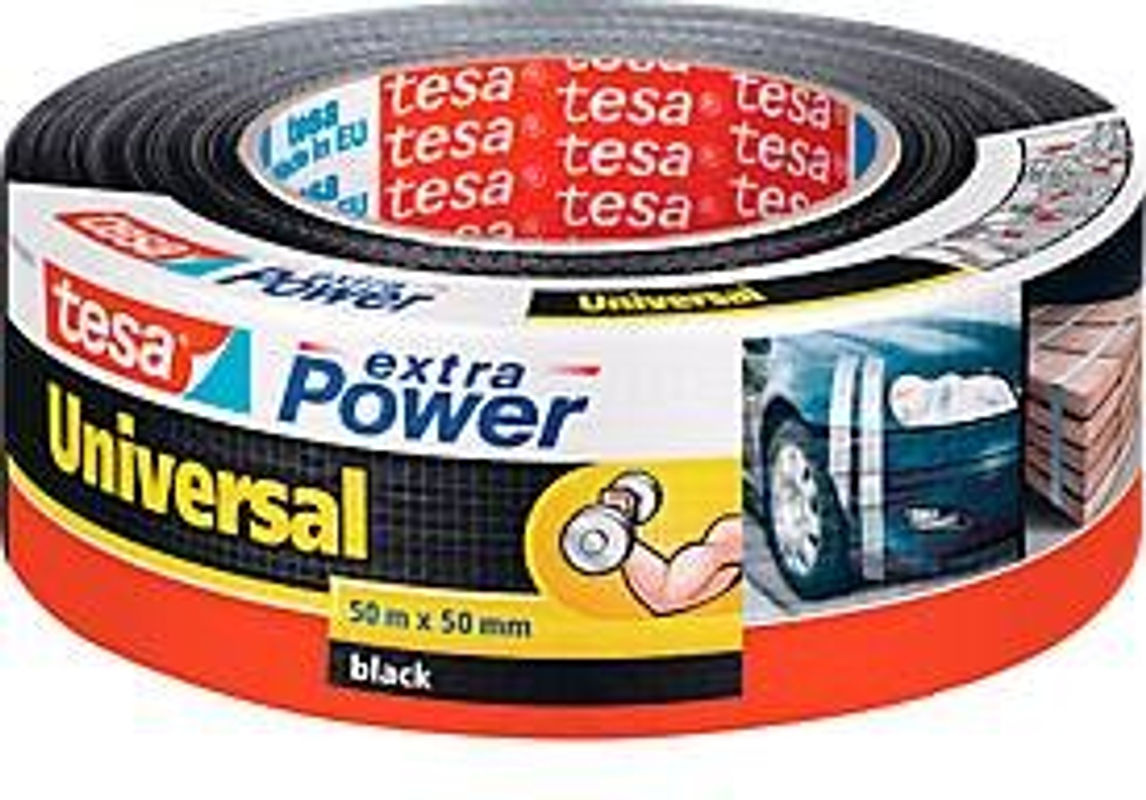 tesa extra Power Universal Gewebeklebeband Schwarz B: 50 mm, L: 50 m - Bild 2