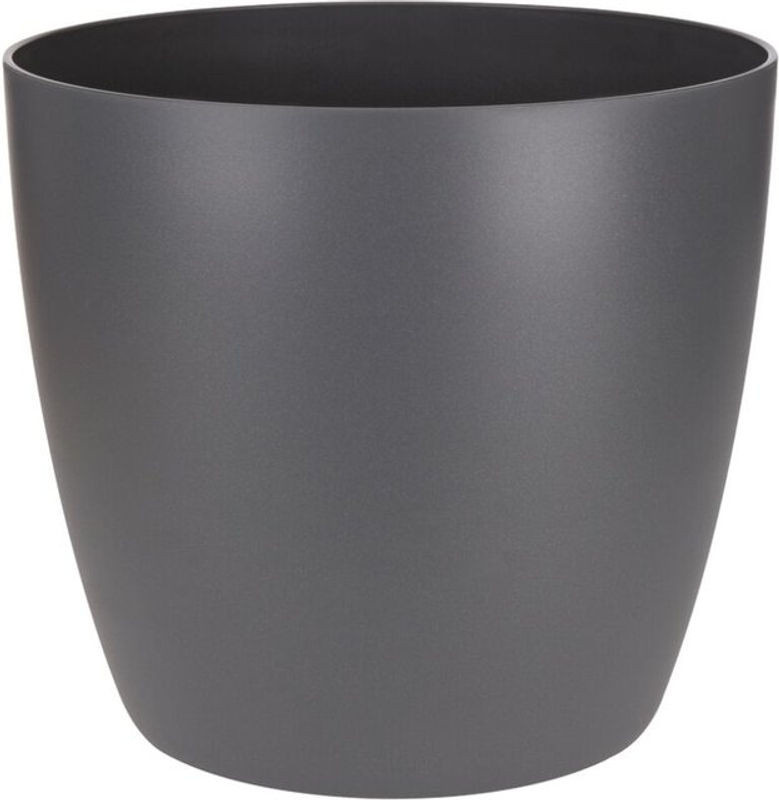 ELHO Blumentopf Brussels Rund in Grau aus Kunststoff, Durchmesser: 30 cm, Höhe: 27,1 cm - Bild 1