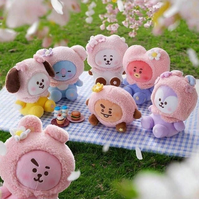 BT21 Sakura-Serie Plüschtier, Sitzpuppe - Bild 1