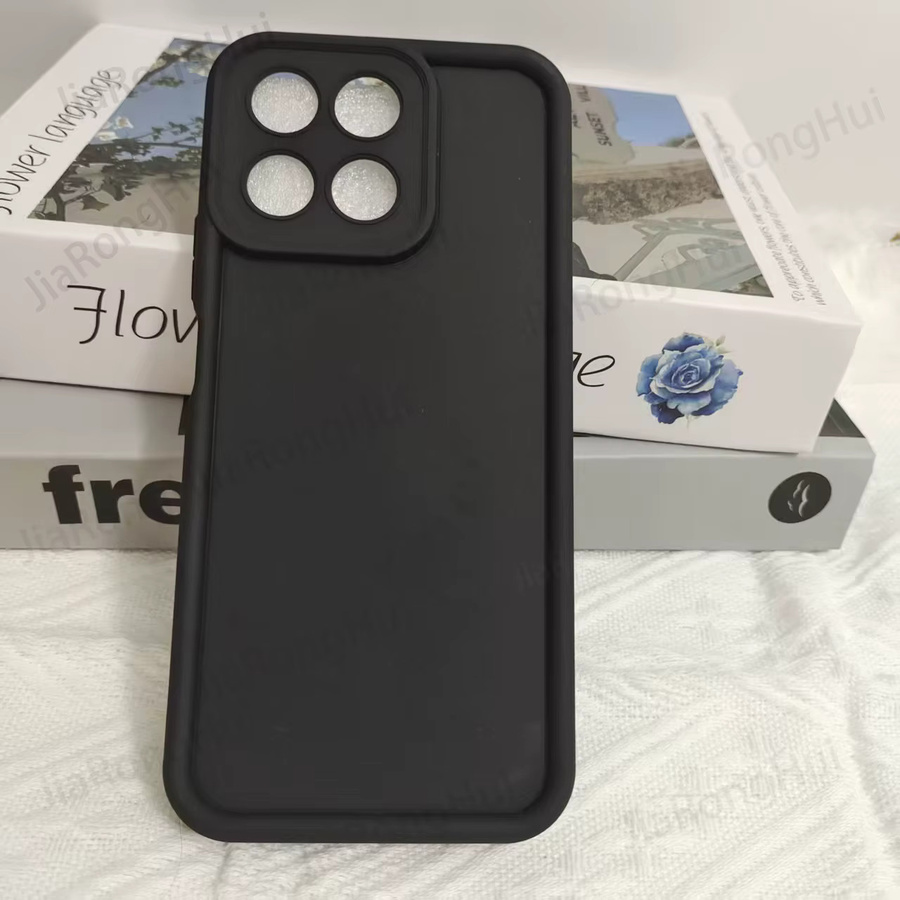 Luxus Candy Matte Soft Cover Handyhülle für Honor X6A und Honor X6A Plus in Schwarz und Multicolour mit Anti-Fall-Prevention Schutz - Bild 2