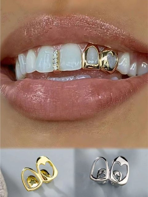 FTCY Grillz, Hohl Herz, Gold, Damen - Bild 1