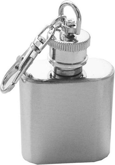 Mini Pocket Edelstahl Flachmann für Whiskey und Likör, Grau, 29,57 ml - Bild 1