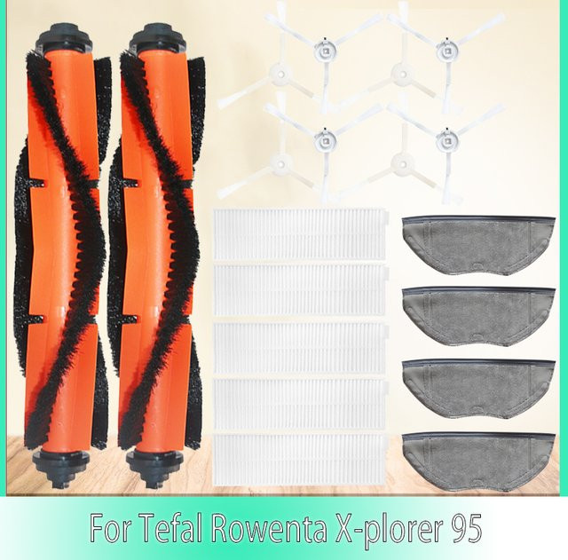 Hauptseite Bürste mit HEPA Filter und Mop als Ersatzteil-Set für Rowenta Tefal X-Plorer Serie 95 RG7975Wh RG7987 Roboter Staubsauger Zubehör - Bild 1
