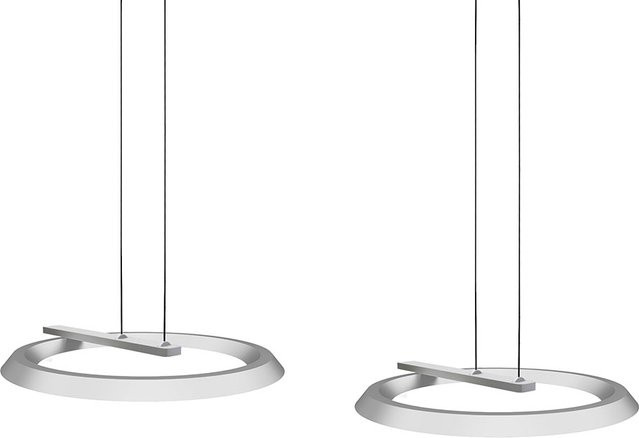 Oligo Yano One LED-Pendelleuchte 2-flammig mit Tunable White (2200K - 5000K), Baldachin Schwarz matt und Kopf Weiß, dimmbar und höhenverstellbar - Bild 1