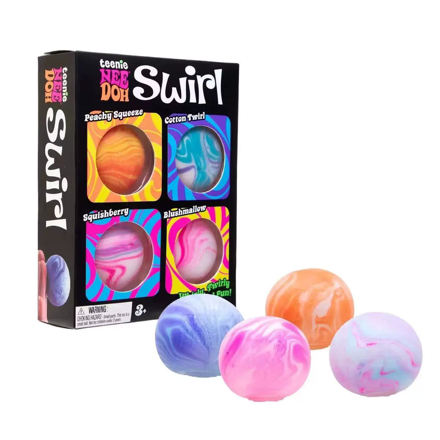 Swirl Nee Doh Teenie Stressbälle, 4er-Set - Bild 2