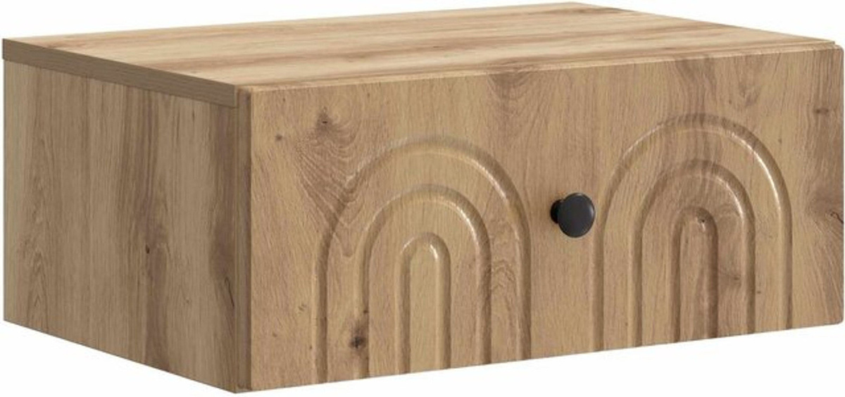 Wandmontierter Nachttisch vidaXL in Eiche Natur, B/T/H: 49 x 34,5 x 20 cm - Bild 1