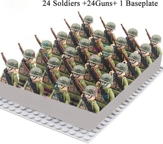 Zweiter Weltkrieg Truppen, Soldaten, Actionfiguren, 24-teiliges Set, ab 14 Jahren - Bild 1