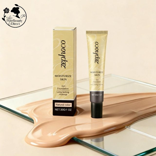 Zephoco Longwear Foundation, Matt, Natural Color - Bild 1