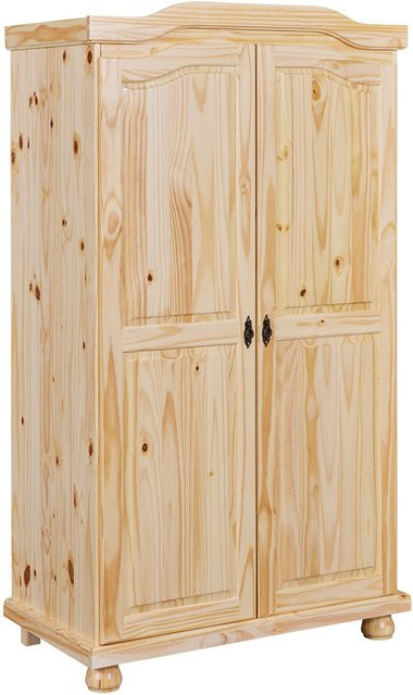INTER LINK Kleiderschrank im Landhausstil aus Massivholz in Braun mit Soft-Close-Türen, B/T/H: 104,0 x 56,2 x 180,0 cm - Bild 1
